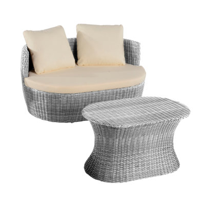 Amariz 28'' Wide Wicker Loveseat with Cushions