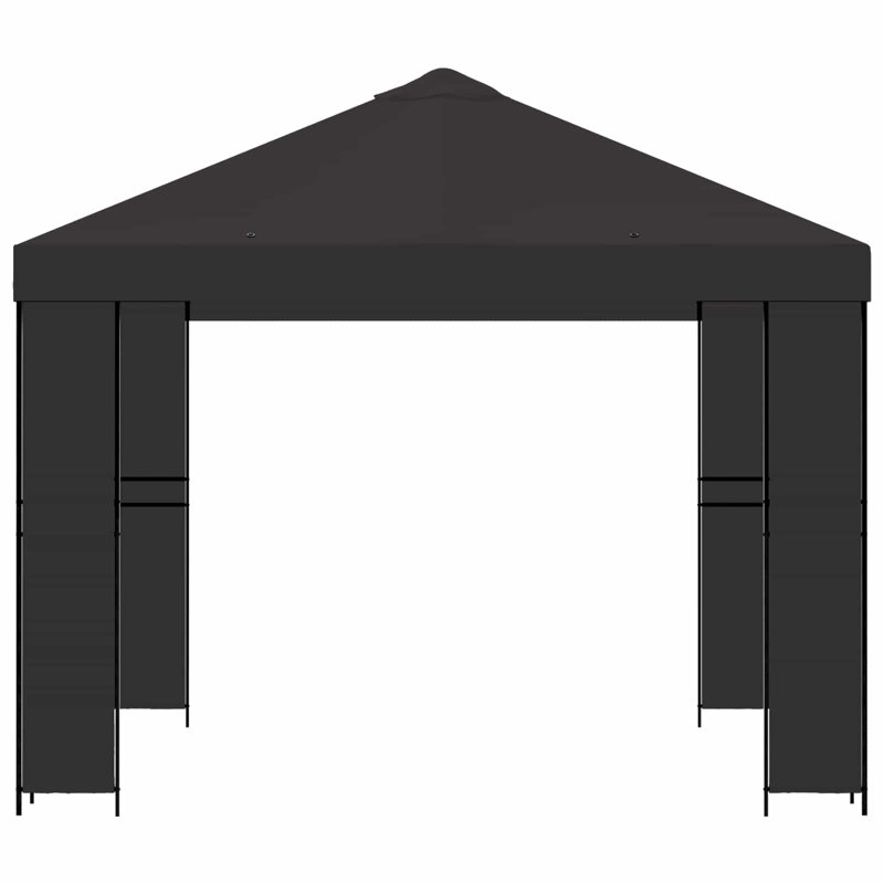 Vidaxl Gazebo Polyester And Steel, Anthracite