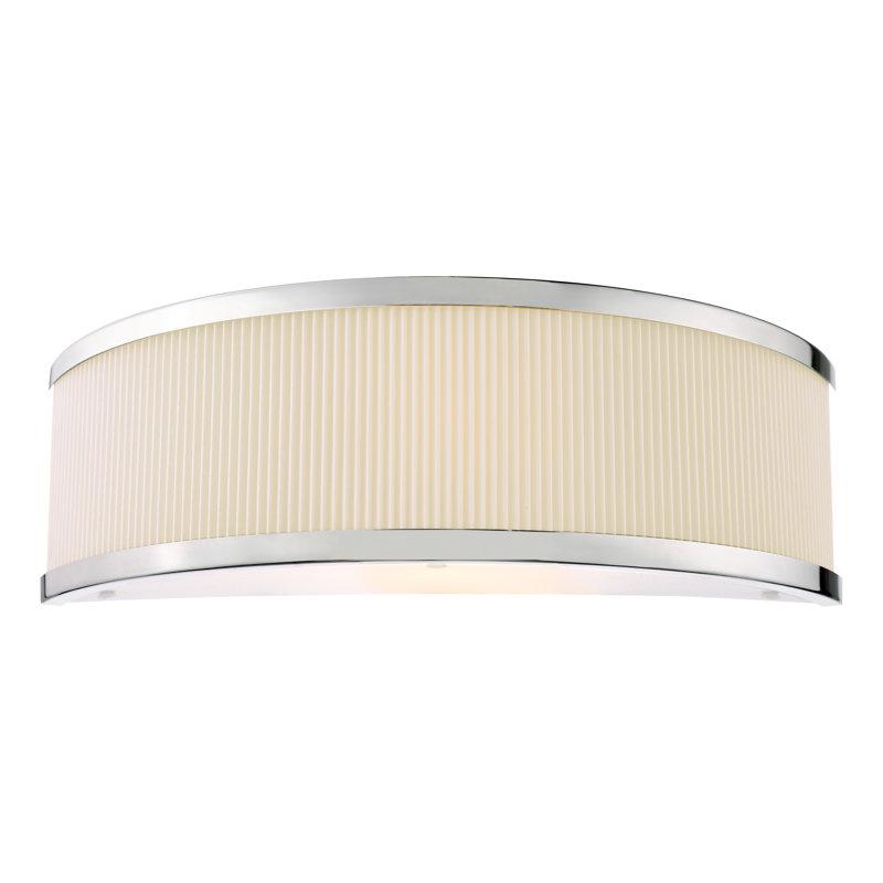 Wall Light, Polished Chrome, Ivory