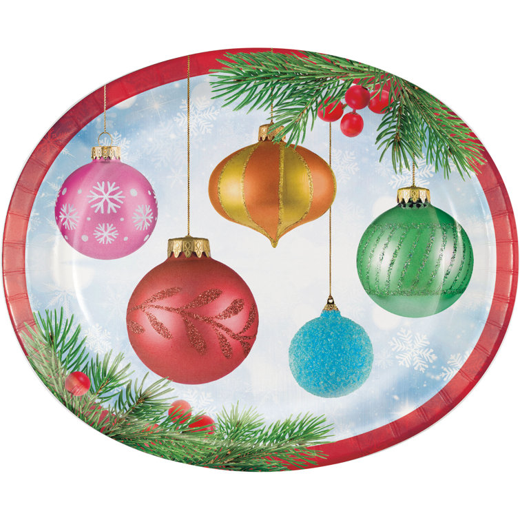 Christmas Holly Paper Plates, 24 ct