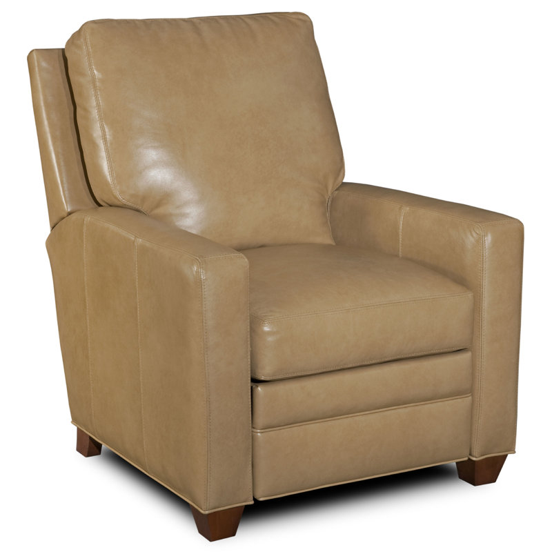 Hanley Recliner, Stone, Outsider Raven Genuine Leather, No Nailhead