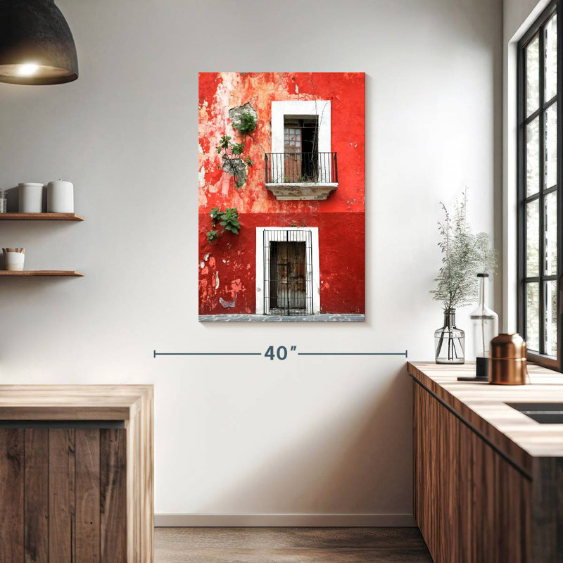 Lilie Red Facade, 39" H x 26" W