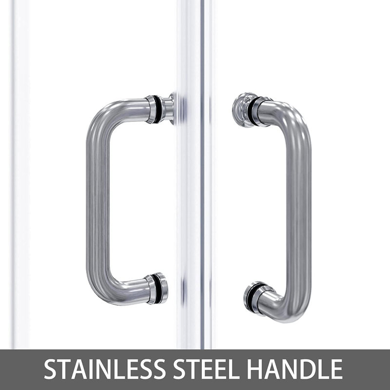 34" W x 34" D x 72" H Framed Square Door Opening Shower Enclosure, Nickel
