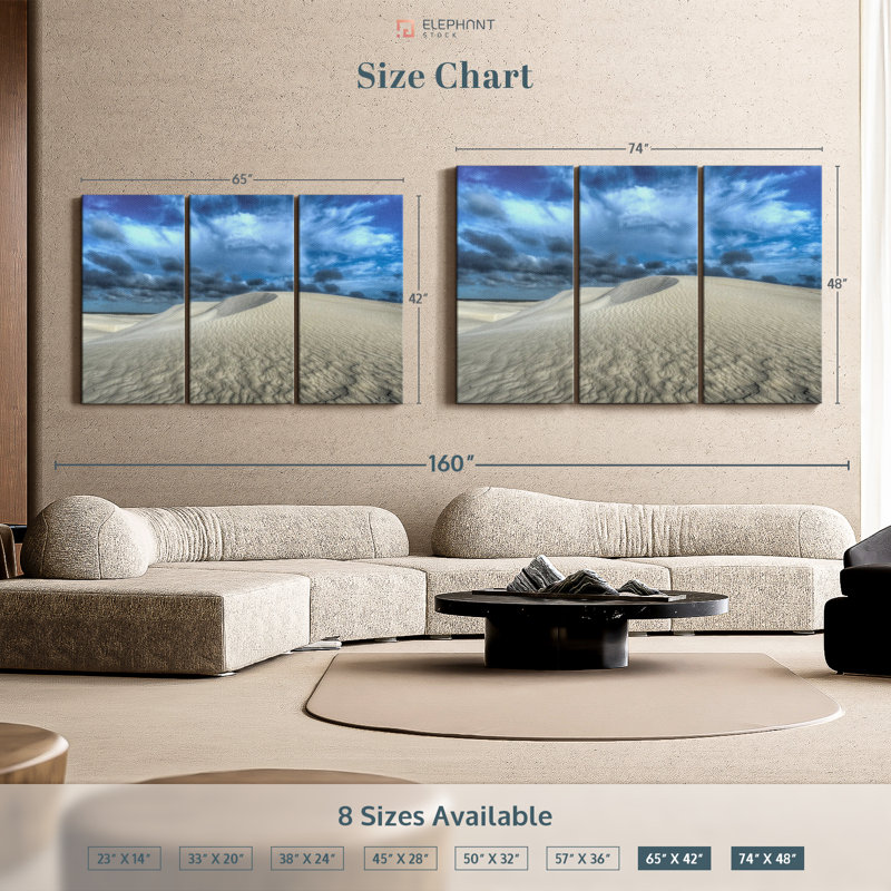 «White Sand Dunes» sur toile, H 48 po x l 74 po