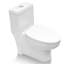 Toilette allongée une pièce moderne Kichae, toilette encastrée au sol Powerfule 1,28 GPF (siège inclus)