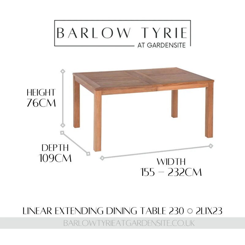 Linear Outdoor Teak Dining Table