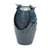 24.8" Ceramic Pot Floor Fountain, Weather-Resistant Outdoor Water Feature with LED Lights