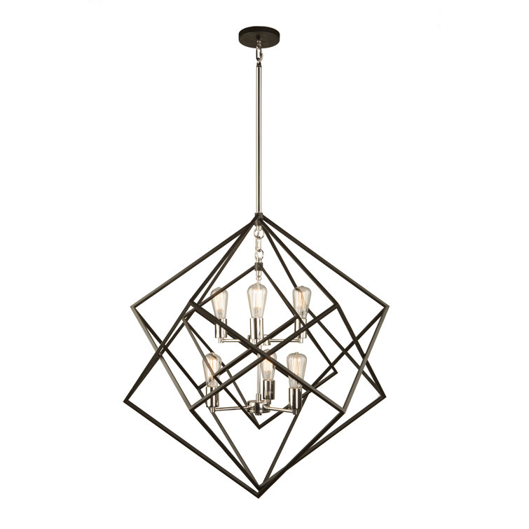 Holzman 6 - Light Dimmable Geometric Chandelier