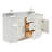 Partham 67'' Double Bathroom Vanity with Carrara Marble Top-93068105