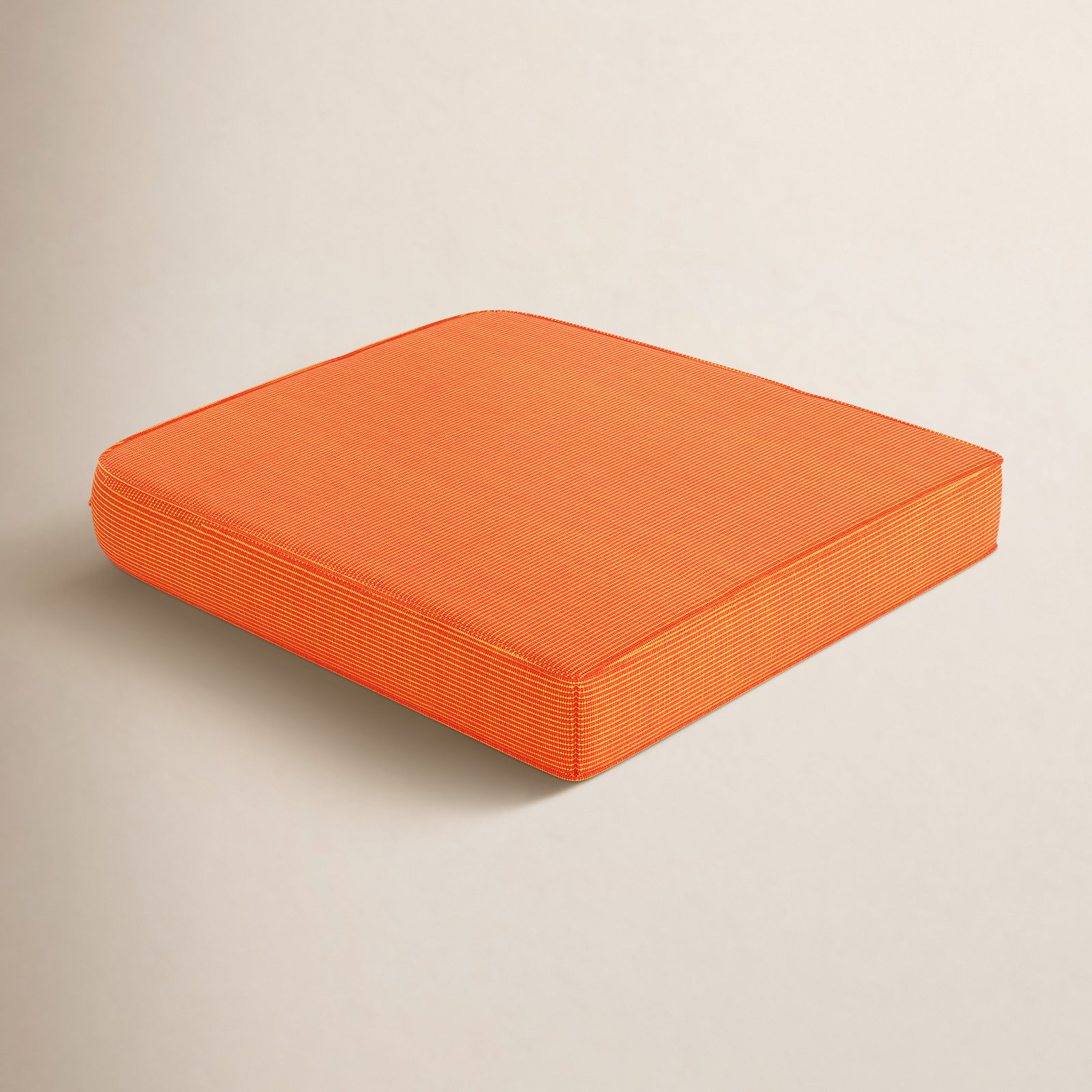 Sunbrella® Seat Cushion, Sunbrella Upholstery Tangerine Sunbrella® Canvas, 20" W x 18" D