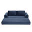 Canapé-lit convertible 2 en 1 pliant, canapé-lit en velours côtelé moderne avec 2 * coussins, canapé-lit modulaire sans dossier avec lit escamotable Futon, canapé-lit modulaire pliant pour le salon, bleu-1908548648