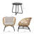 Sidonia Wicker 2 - Person Patio Conversation Set with Cushions