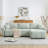 110" Modular Sectional Sofa, L Shape With Extra-Large Seat, Pull-Line Design, Movable Ottoman, High Density Foam, Free Combination, Sturdy Metal&Wood Frame, Boucle Fabric-1542412499