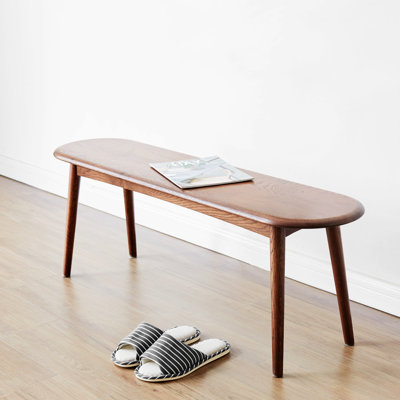 Keisey Solid Wood Bench Natural Oak Wood for Dining Bench Table Bench for Living Room 