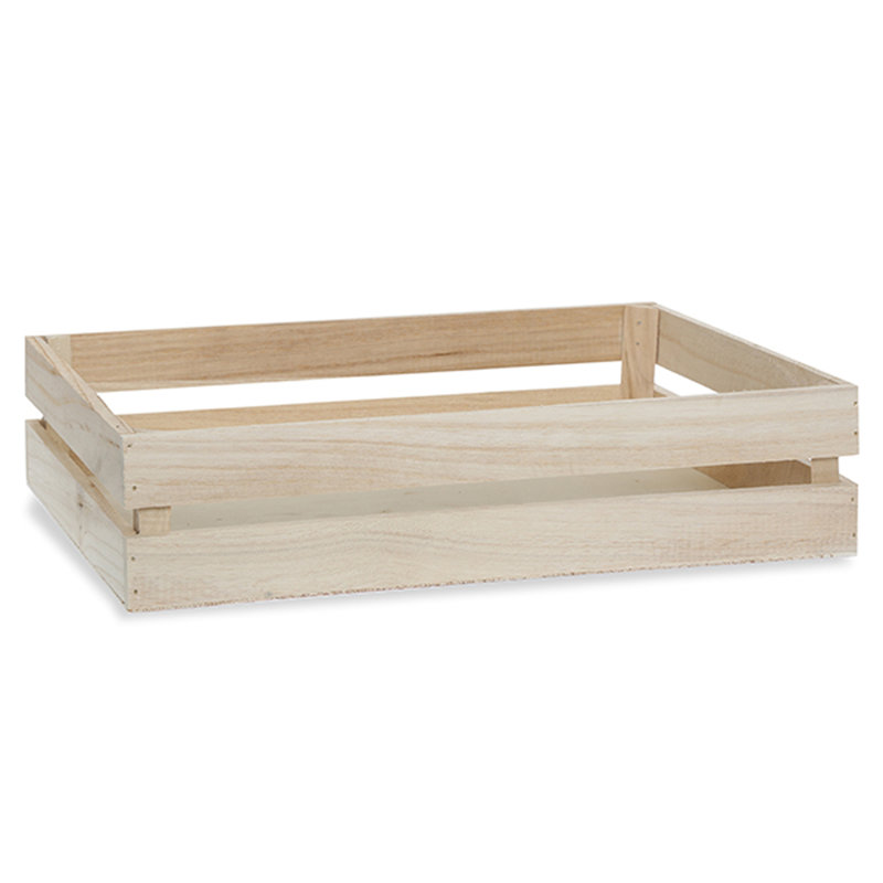 Breakwater Bay Decorative Bin, Natural Wood