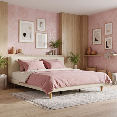 Upholstered Bed Frame with Headboard