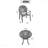 3-Piece Set Of Cast Aluminum Patio Furniture With Black Frame And Seat Cushions In Random Colors-2110366962