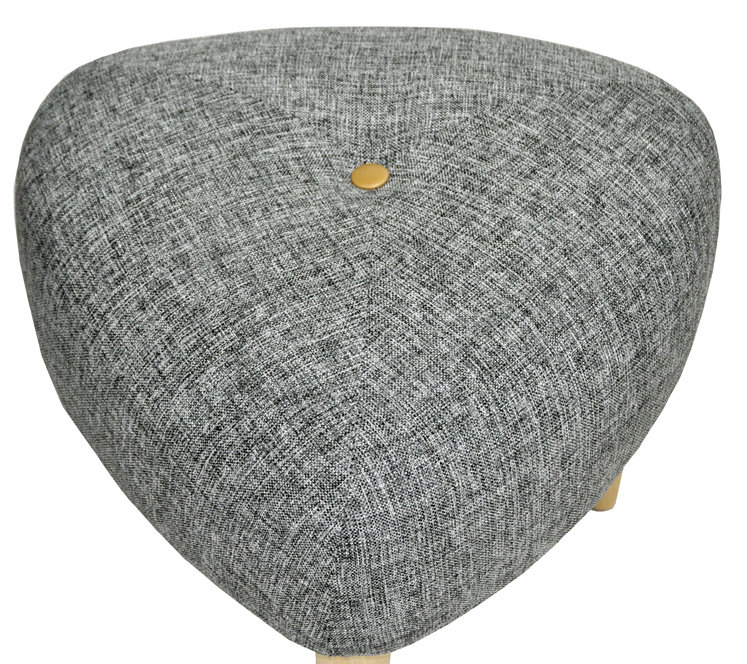 Solid + Manufactured Wood Accent Stool, Grey