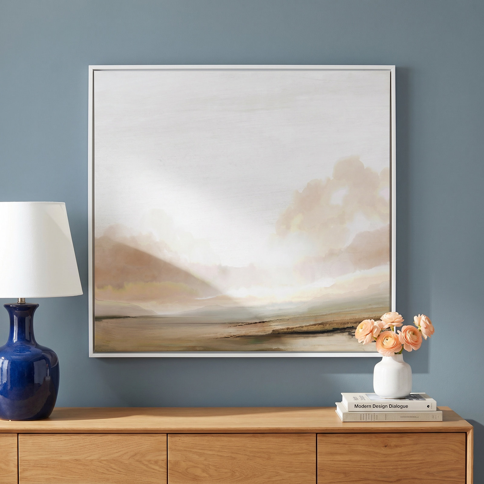 Southern Landscape Print by Dan Hobday, Black, 11" H x 13" W x 1" D