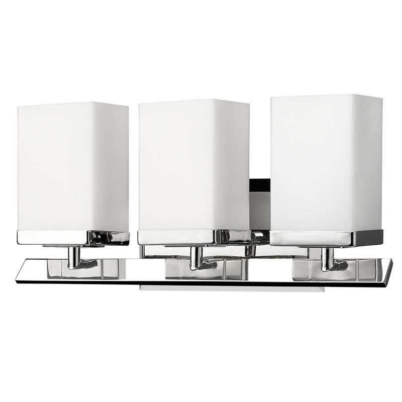 Éclairage pour meuble-lavabo 3 lumières Mcgarvey, Nickel poli