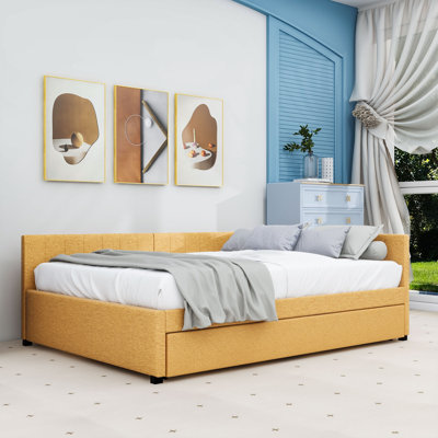 Upholstered Sofa Daybed with Trundle