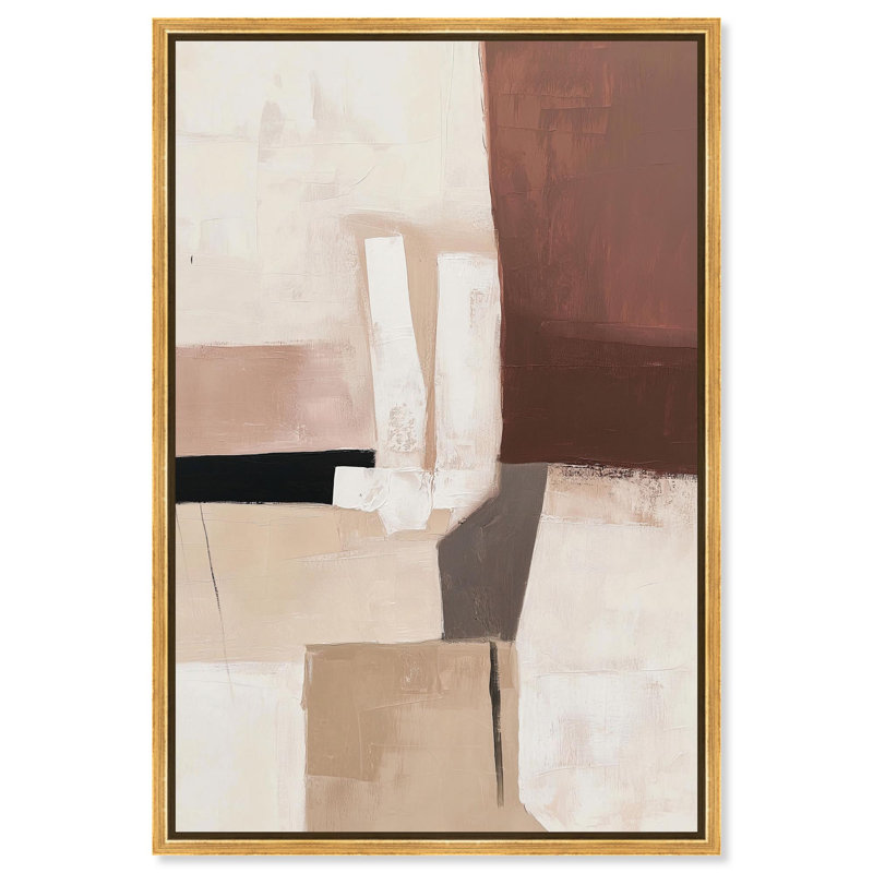 Impression sur toile Plaster Collage II par Art Remedy, cadre doré, 36 x 54, H 55 po x l 37 po, Cadre doré