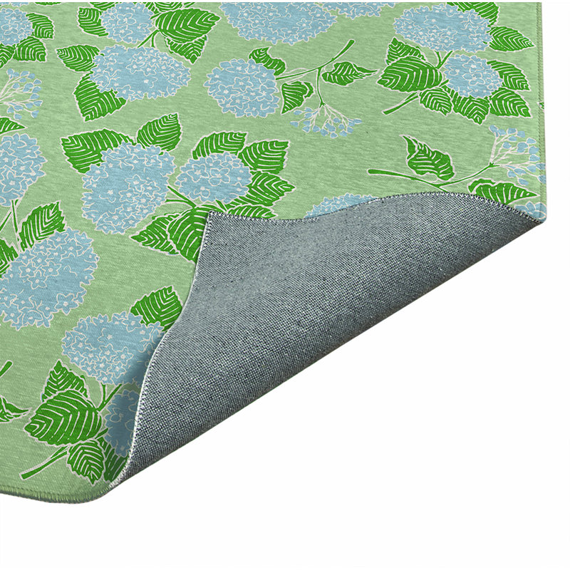 Tapis décoratif Hydrangea, Rectangulaire 8 pi x 10 pi