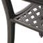 Chaises de salle à manger d'extérieur Austin en aluminium moulé avec patine cuivrée et finition antirouille (paquet de 2)