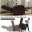 Fauteuil inclinable à deux moteurs avec massage thermique, 350 lb, cuir brun noyer | Noyer brun | Leatheraire