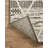 Moroccan Machine Made Power Loom Polyester Area Rug in Charcoal/Ivory-78565336