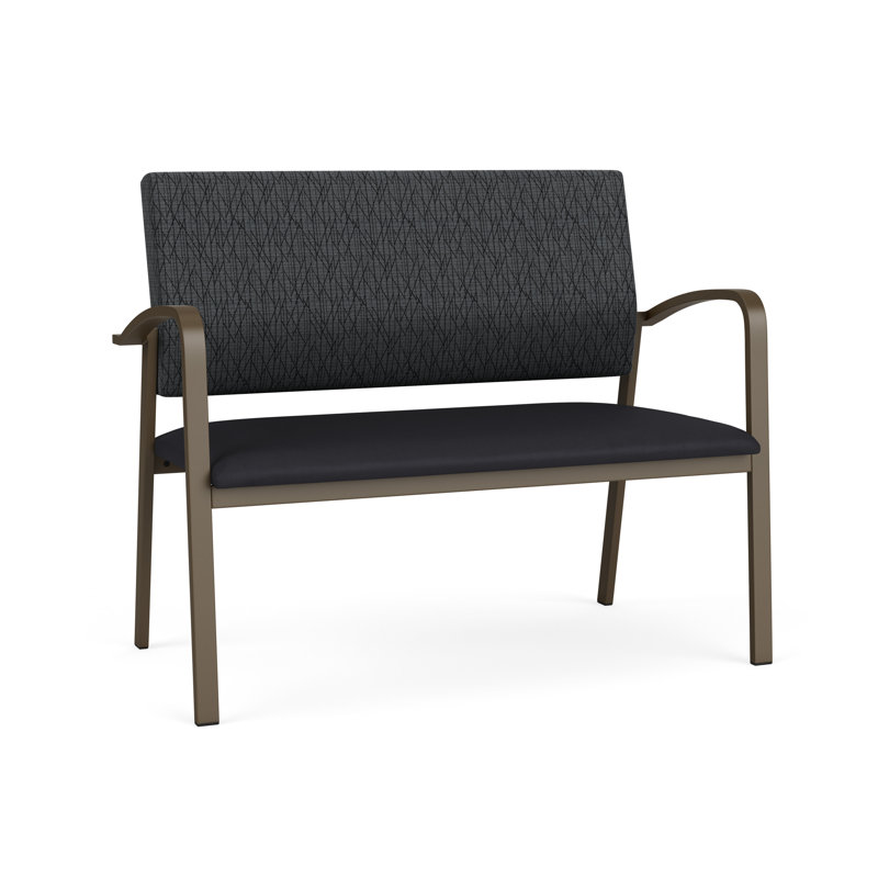 Structure en métal Newport, Flanelle grise Adler - tissu de designer, Bronze
