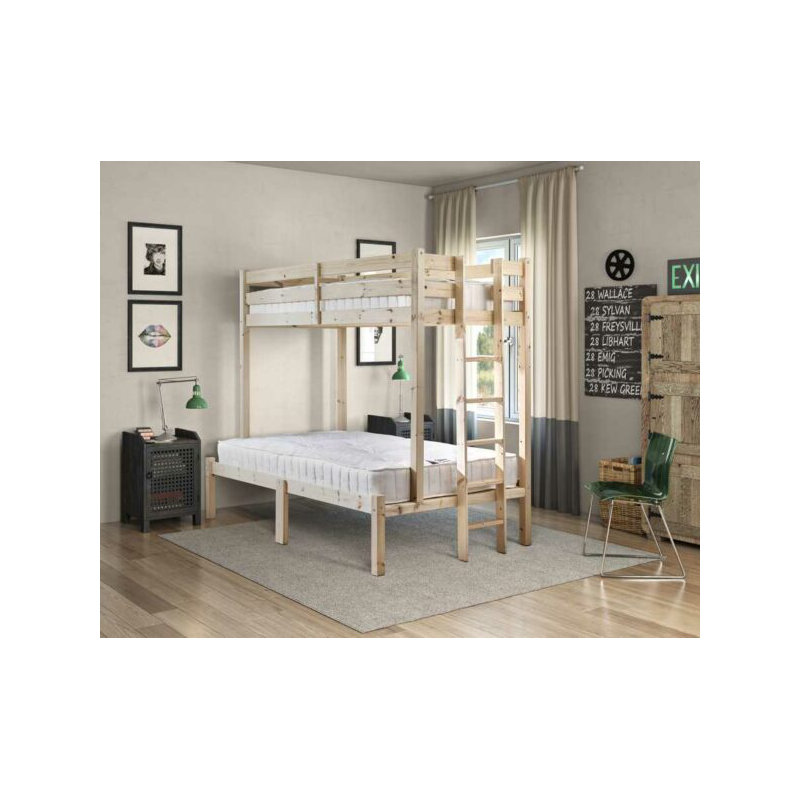 Folmar Bunk Bed with Built-in Ladder Included, Small Double (4')