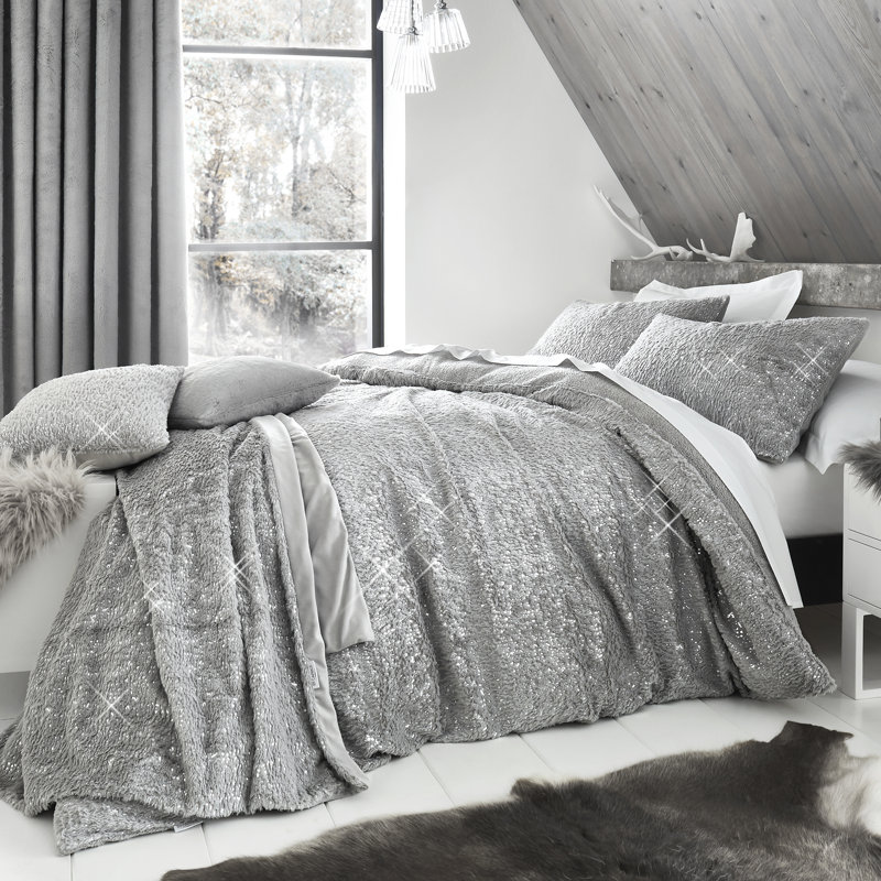 By Caprice Vivien Duvet Cover Set with Pillowcases, Double Duvet Cover + 2 Standard Pillowcases, Blush Pink