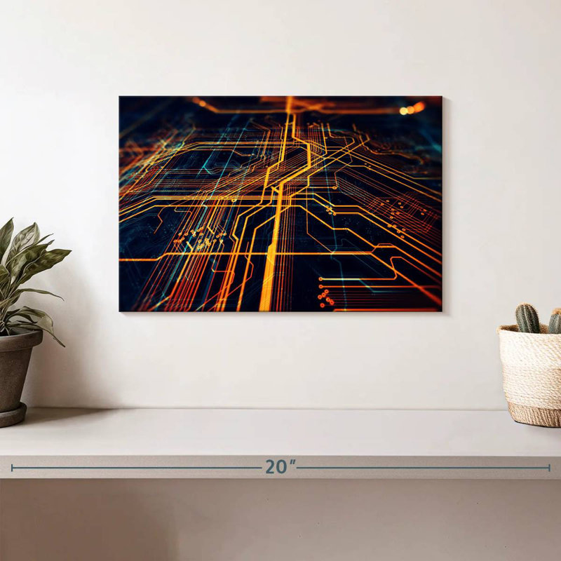 Keiri Circuit Board, 8" H x 12" W