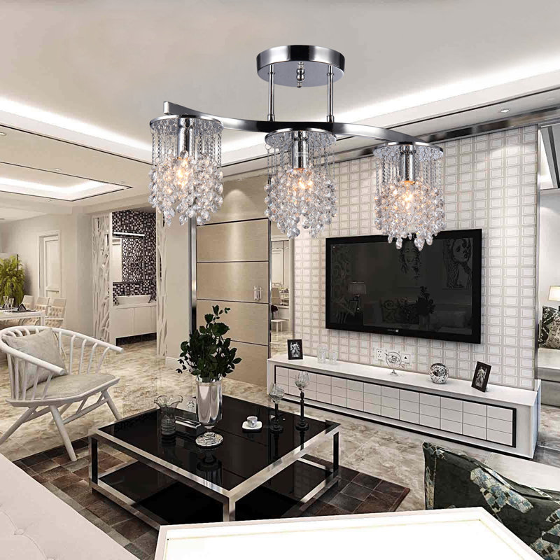 Raybon 3 - Light Chrome Kitchen Island Pendant