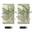 Art mural blanc et vert en bois manufacturé rectangulaire-117545953