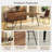 5 Pieces Dining Set With Rectangular Wood Top Table And 4 Upholstered Side Chairs-2029418743-2029418738