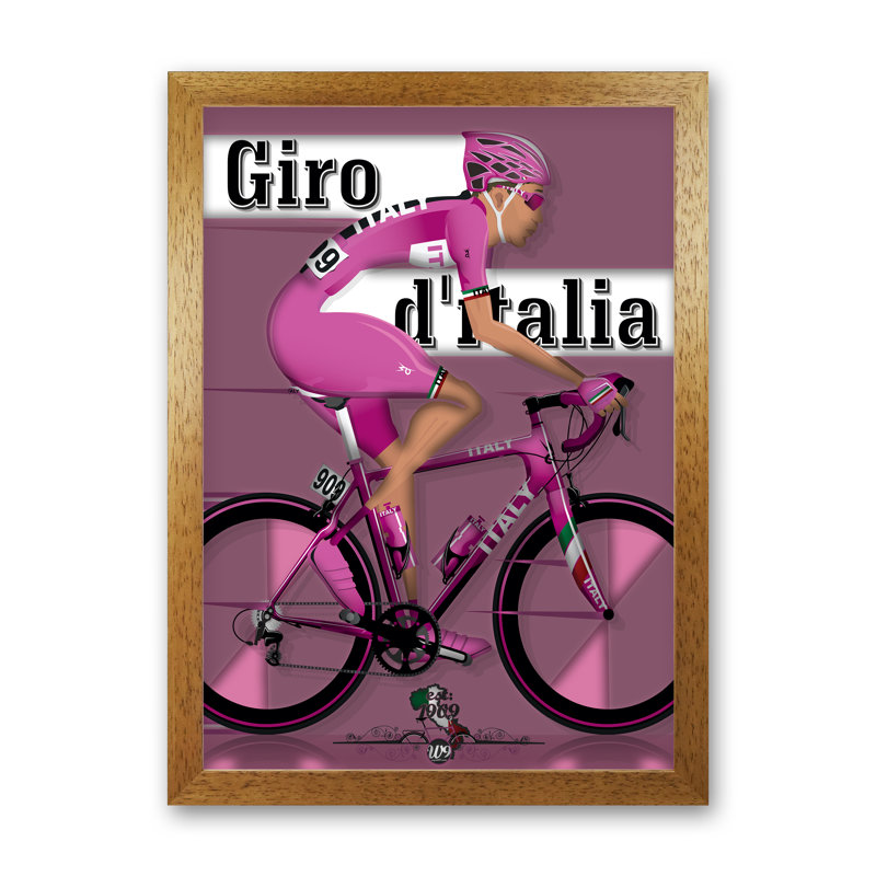 Modern Giro - Print, 30cm H x 21cm W x 3cm D, Oak Framed