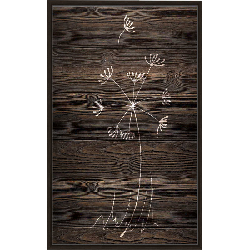 «Late Blooms II», impression, H 40 po x l 24 po x P 2 po, Cadre flottant espresso