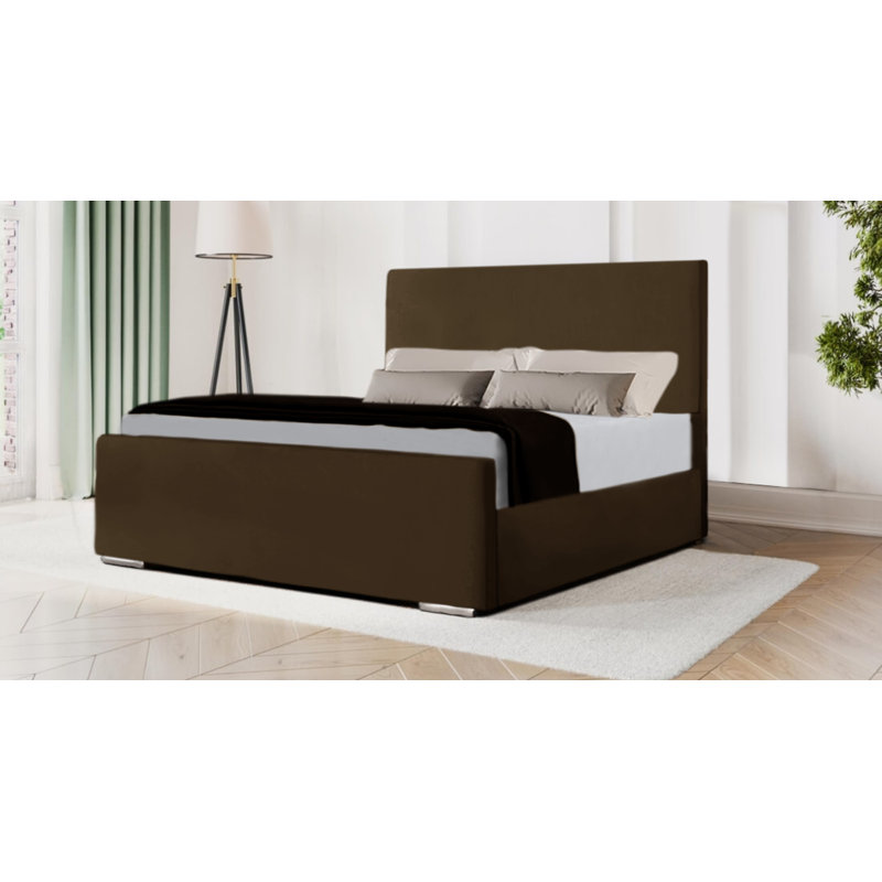 Bevilacqua Upholstered Bed, Brown, UK King - DE 150 x 200 cm