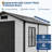 Resin Outdoor Storage Sheds 4x6 ft, Upgraded Double-Wall Outdoor Plastic Shed with Window, Waterproof Lockable Garden Shed for Patio Furniture, Lawn Mower, Bike and Tool Storage-124829189