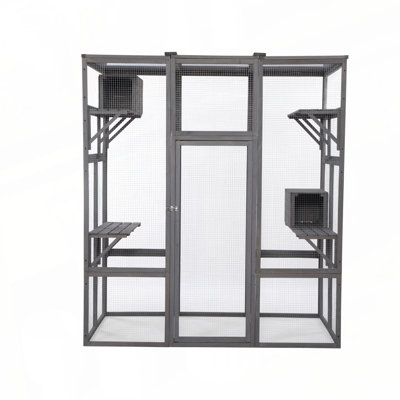 Extra Large Cat Cage - Gray
