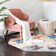 Washable Abstract Indoor Rug
