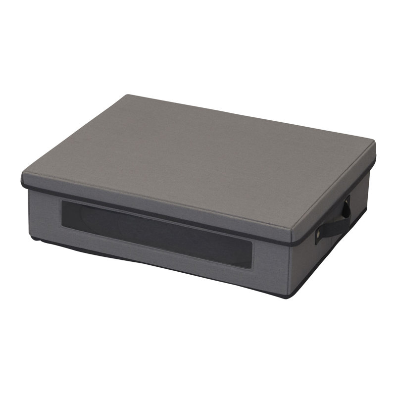 Messaline Fabric Dining Plates Storage, Grey