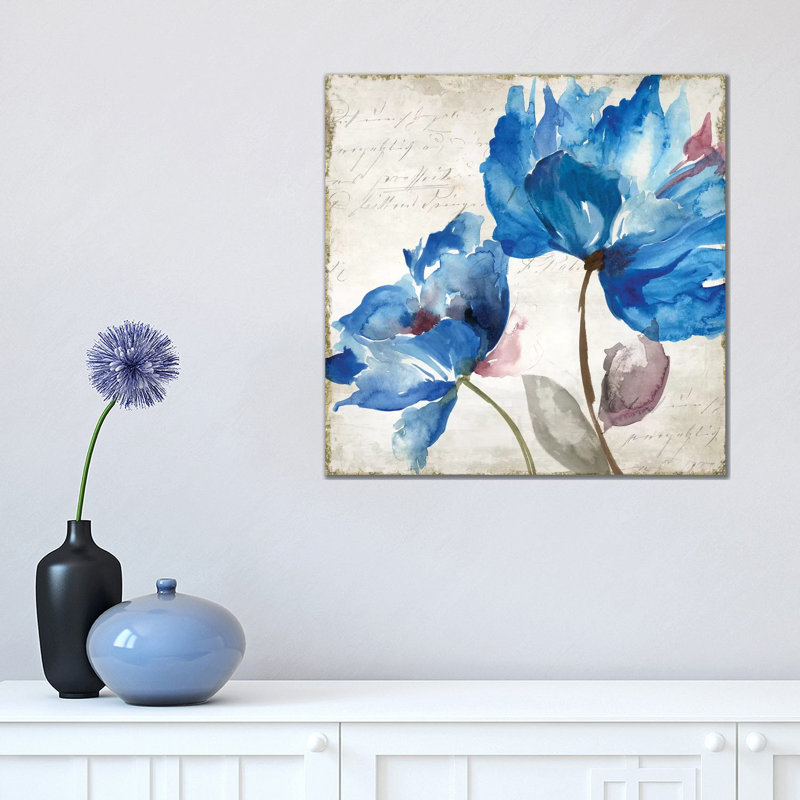 In The Wind, Blue I - Wrapped Canvas Painting