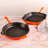 BergHOFF Neo 2Pc Orange Enamel on Cast Iron Cookware Set with 10" Fry Pan and 11" Grill Pan