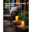 Solar Candles Outdoor Waterproof, Rechargeable Solar Powered Flameless Candle Lights for Outside Lanterns, Fake Pillar Candles, Garden Electric LED Candle Set of 3， 3"x 4" 5" 6"