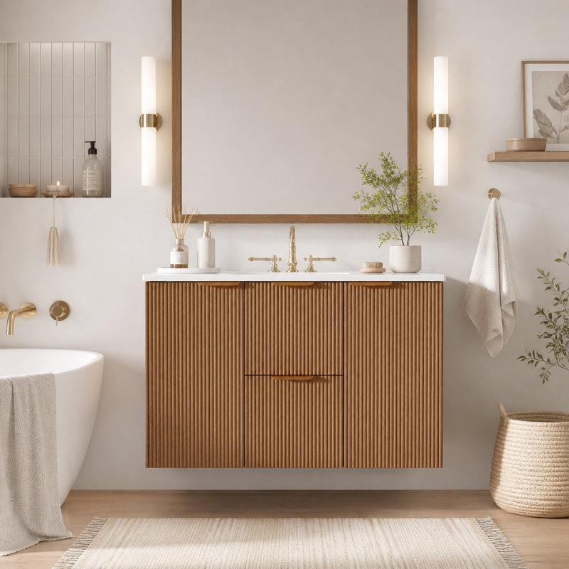 36 Inch Single Sink Bathroom Vanity with ceramic Top