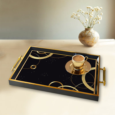 Elegant Glass Tray, 19.7 x 11.4 x 1.4 inches | 100% Durable Glass Construction | Easy to Clean with Damp Cloth | Ideal for Serving, Decorative Display, and Organizing | Stylish Addition to Home Décor