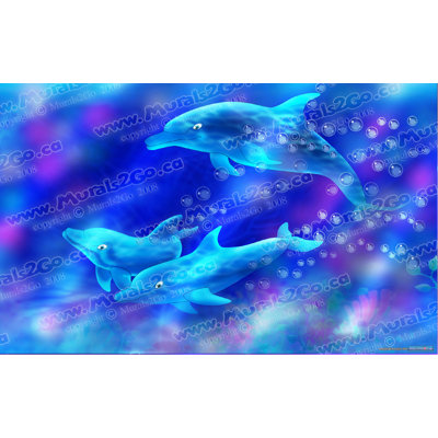 Adhésif décoratif dauphins